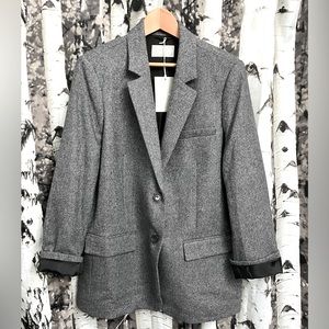 Everlane Gray Herringbone Oversized Blazer - New with Tags